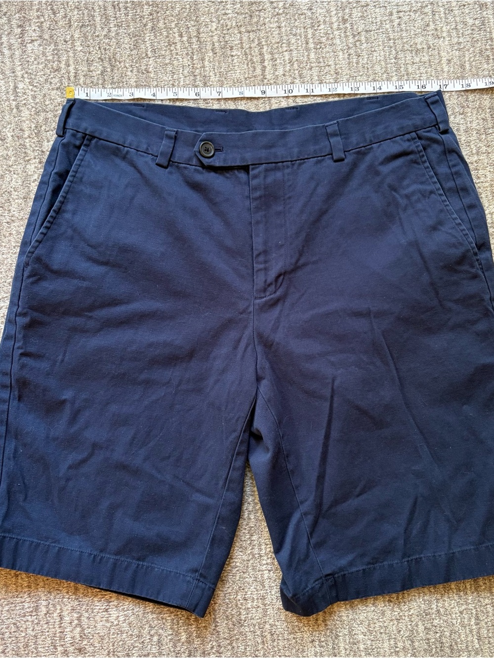 Brooks Brothers Navy Flat-Front Men's Shorts